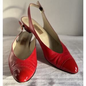 Amalfi Women’s Shoe Red Size 12 AAAA Sling Back Pumps Heels